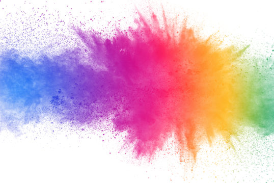 colorful powder explosion