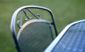 decorative chair and outdoor deck table